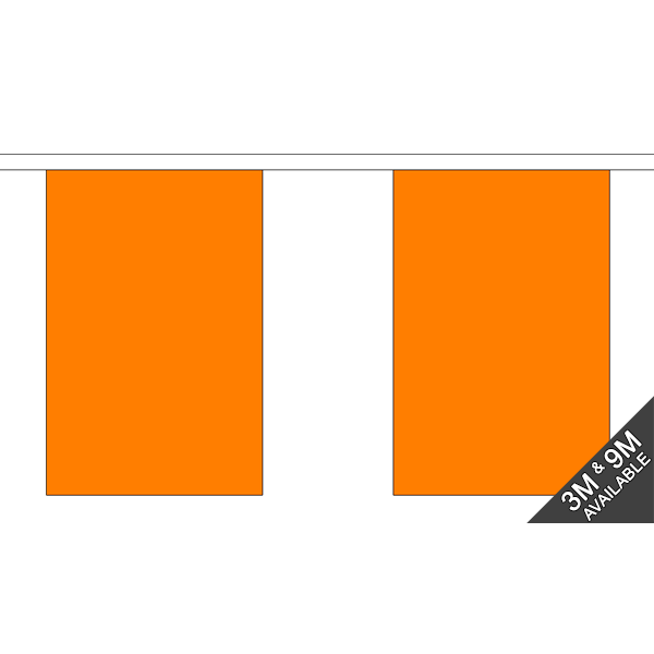 Plain Orange Rectangular Bunting