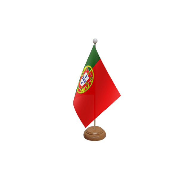 Portugal Wooden Table Flag