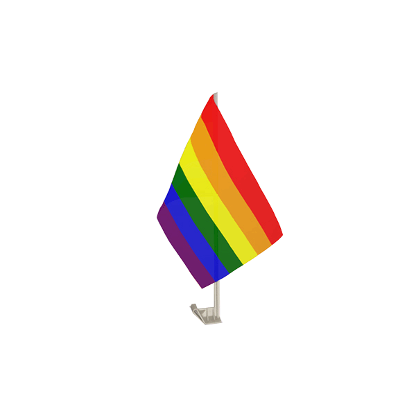 Rainbow Car Flag