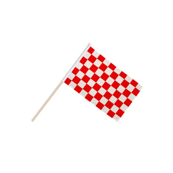 Red and White Check Hand Flags