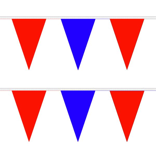 Red and Royal Blue Triangle Bunting