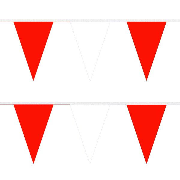 Red and White Triangle Bunting