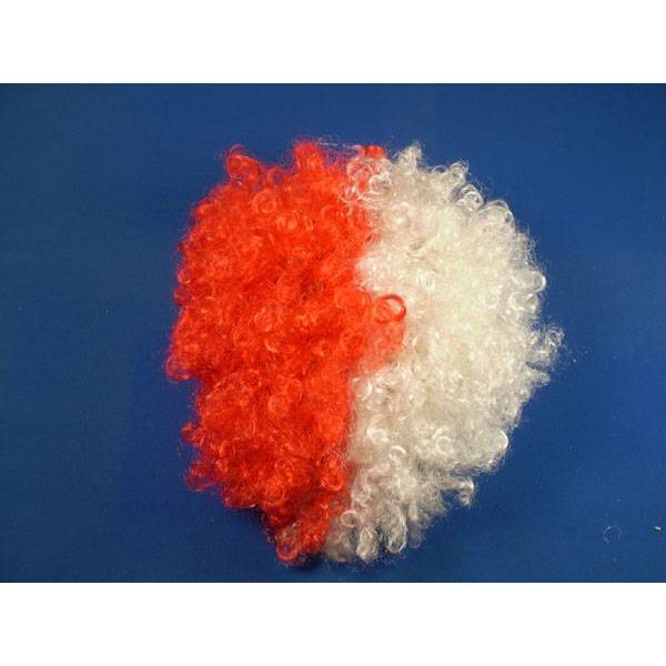 Red and White Wig
