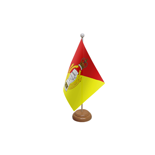 Royal Armoured Corps Wooden Table Flag