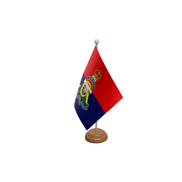 Royal Artillery Regiment Wooden Table Flag