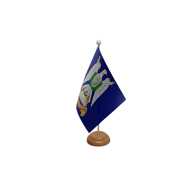 Royal Scots Dragoon Guards Wooden Table Flag