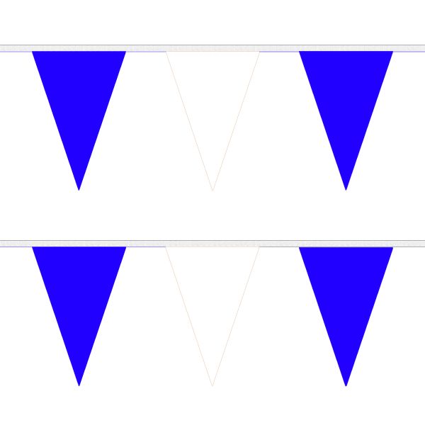Royal Blue and White Triangle Bunting