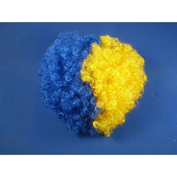 Royal Blue and Yellow Wig