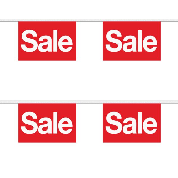 Sale Red Rectangular Bunting Horizontal