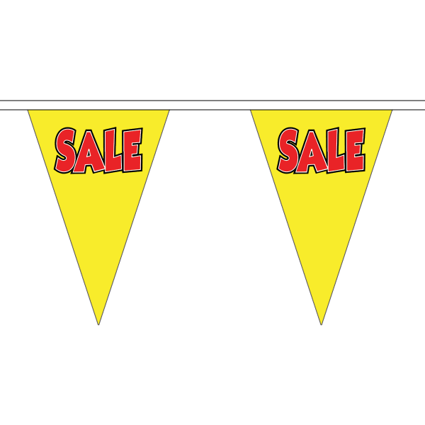 Sale Yellow Triangle Bunting