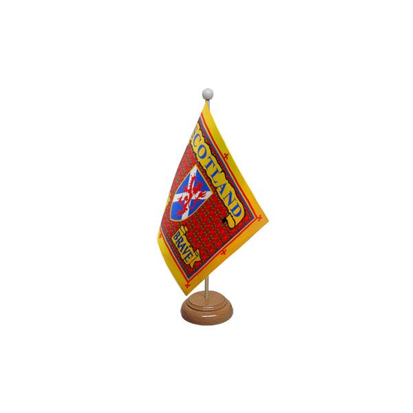 Scotland The Brave Wooden Table Flag