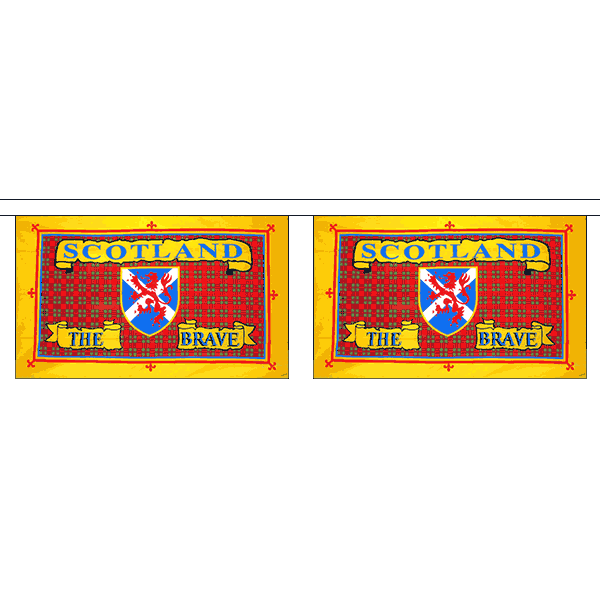 Scotland The Brave Horizontal Rectangular Bunting