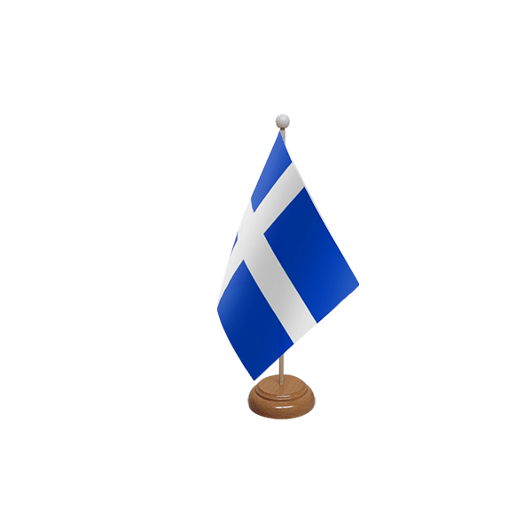 Shetlands Wooden Table Flag