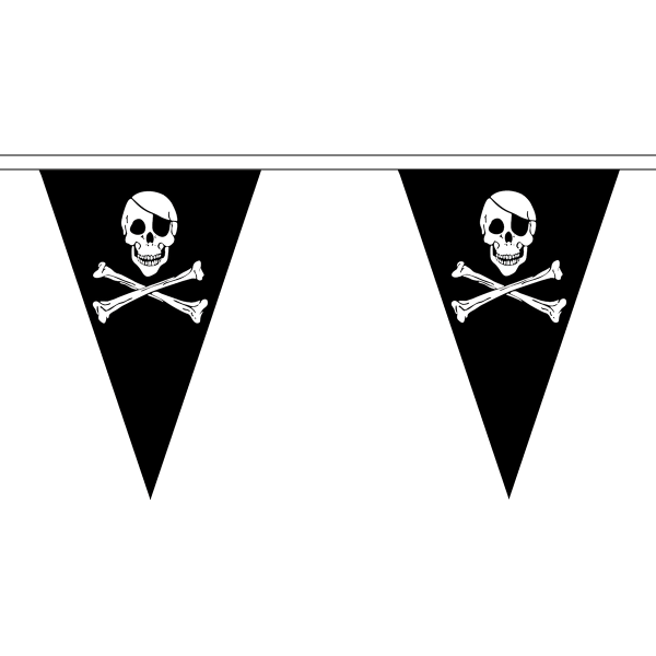 Skull and Crossbones Triangle Bunting