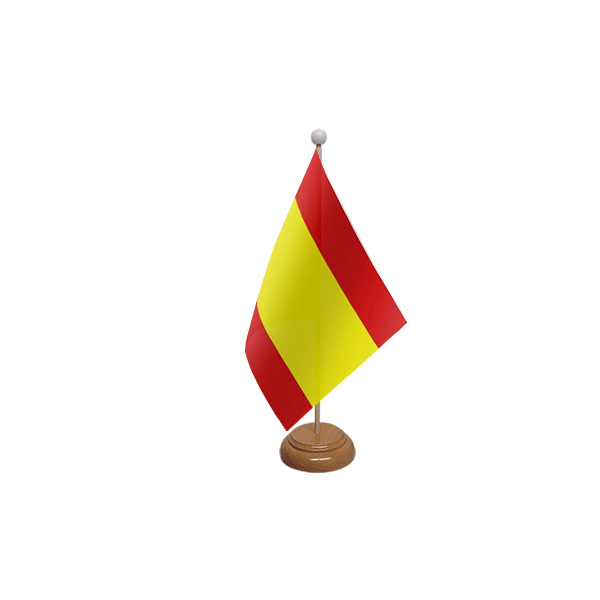 Spain No Crest Wooden Table Flag