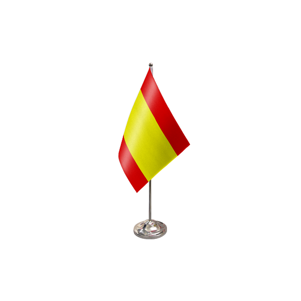Spain No Crest Satin Table Flag