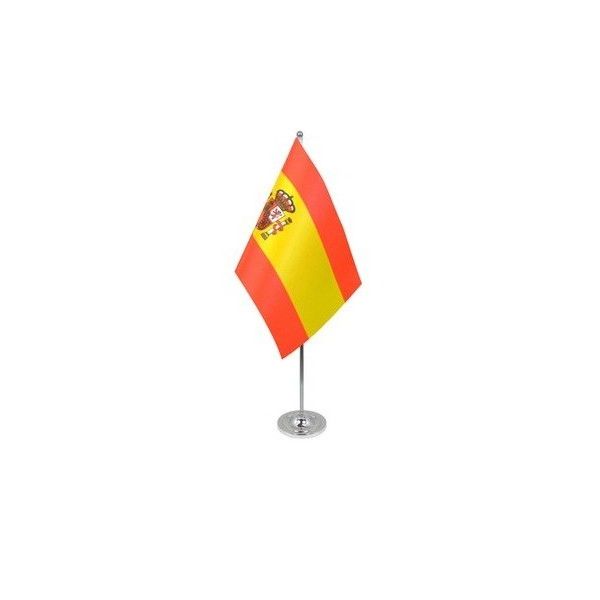 Spain Crest Satin Table Flag