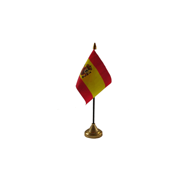 Spain Crest Small Table Flag