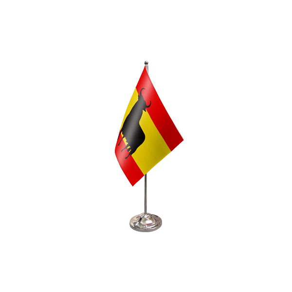 Spanish Bull Satin Table Flag