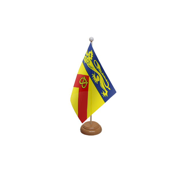 Staffordshire Old (With Crest) Wooden Table Flag
