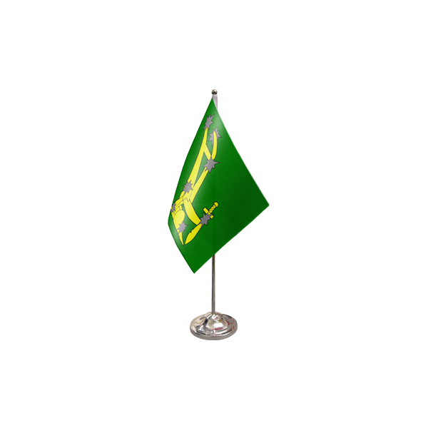 Starry Plough Green Satin Table Flag