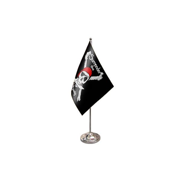 Surrender the Booty Satin Table Flag