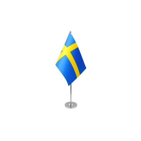 Sweden Satin Table Flag