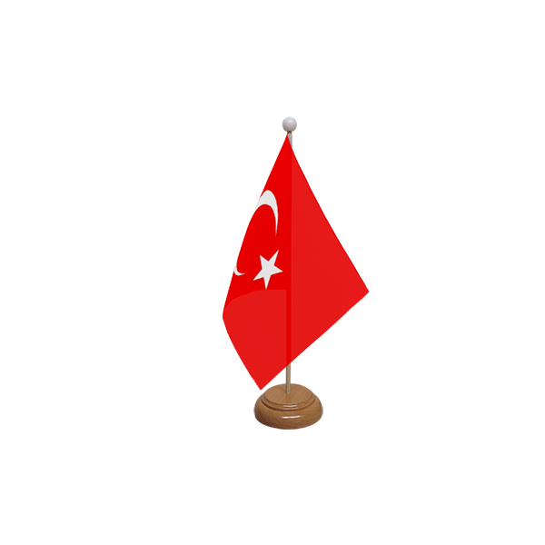 Turkey Wooden Table Flag