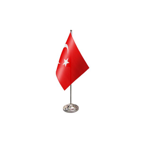 Turkey Satin Table Flag