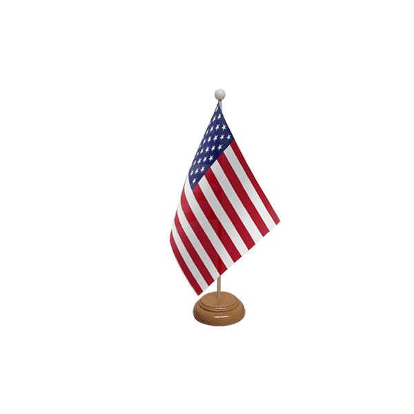 USA Wooden Table Flag