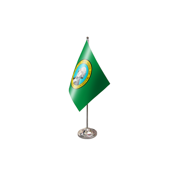 Washington Satin Table Flag