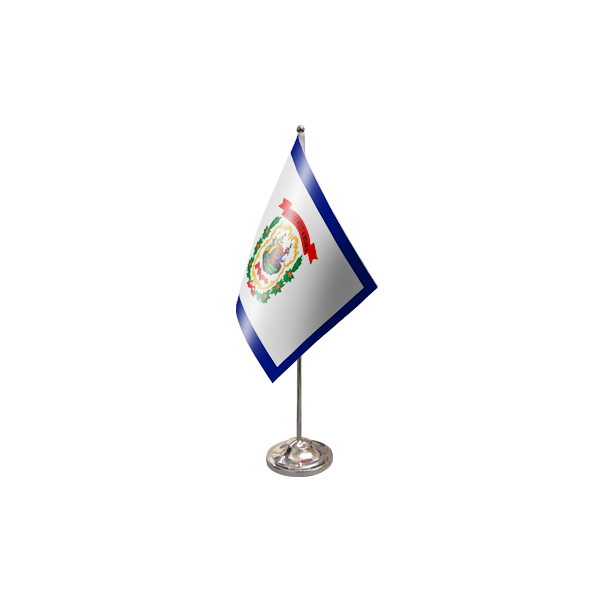 West Virginia Satin Table Flag