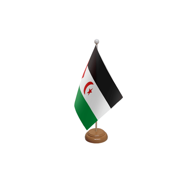 Western Sahara Wooden Table Flag
