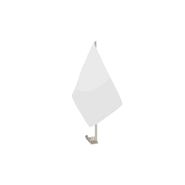 Plain White Car Flag