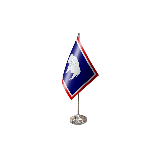 Wyoming Satin Table Flag