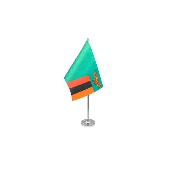 Zambia Satin Table Flag