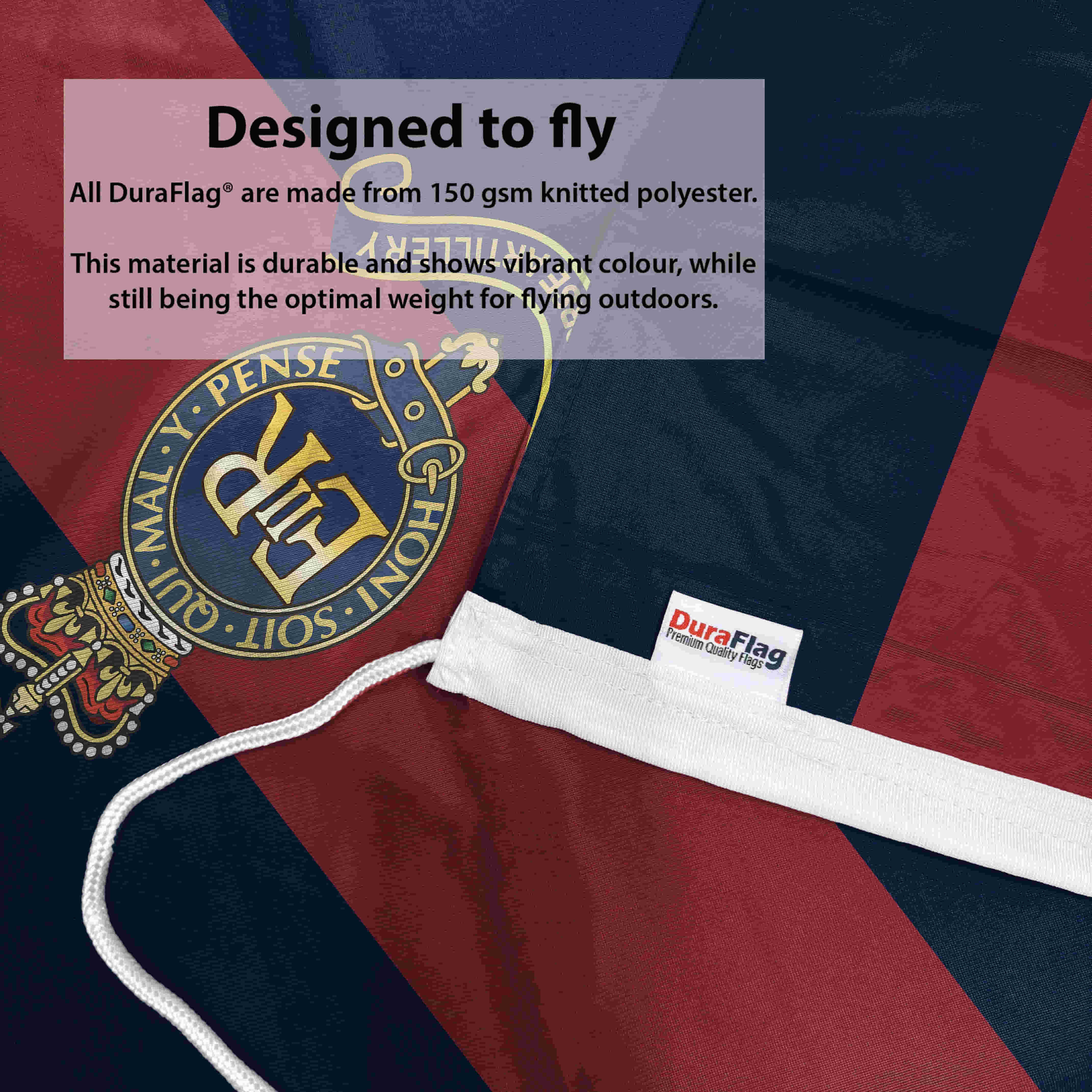 Duraflag Royal Irish Reggiment 1,5 m x 0,9 m con corda e chiusura – bandiere di qualità premium 5 x 3