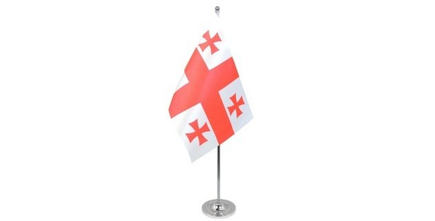 Georgia Republic New Satin Table Flag