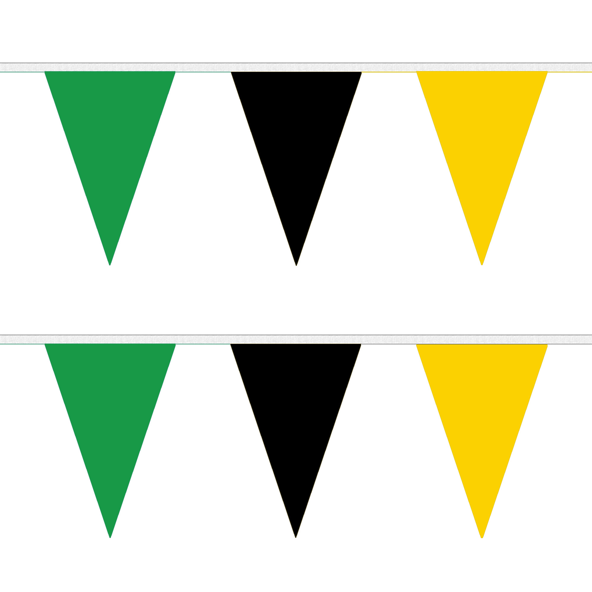 Green, Black and Yellow (Jamaica) Triangle Bunting