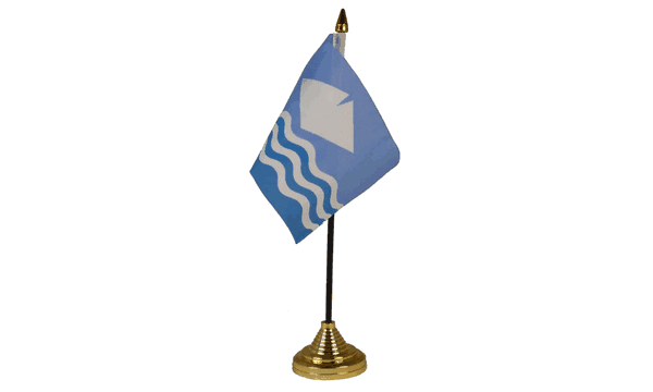 Isle of Wight New (Waves) Small Table Flag