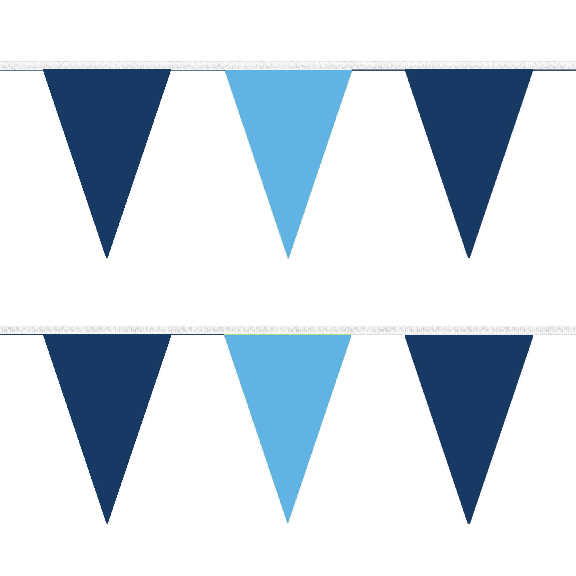Navy Blue and Sky Blue Triangle Bunting