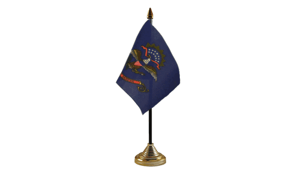North Dakota Small Table Flag