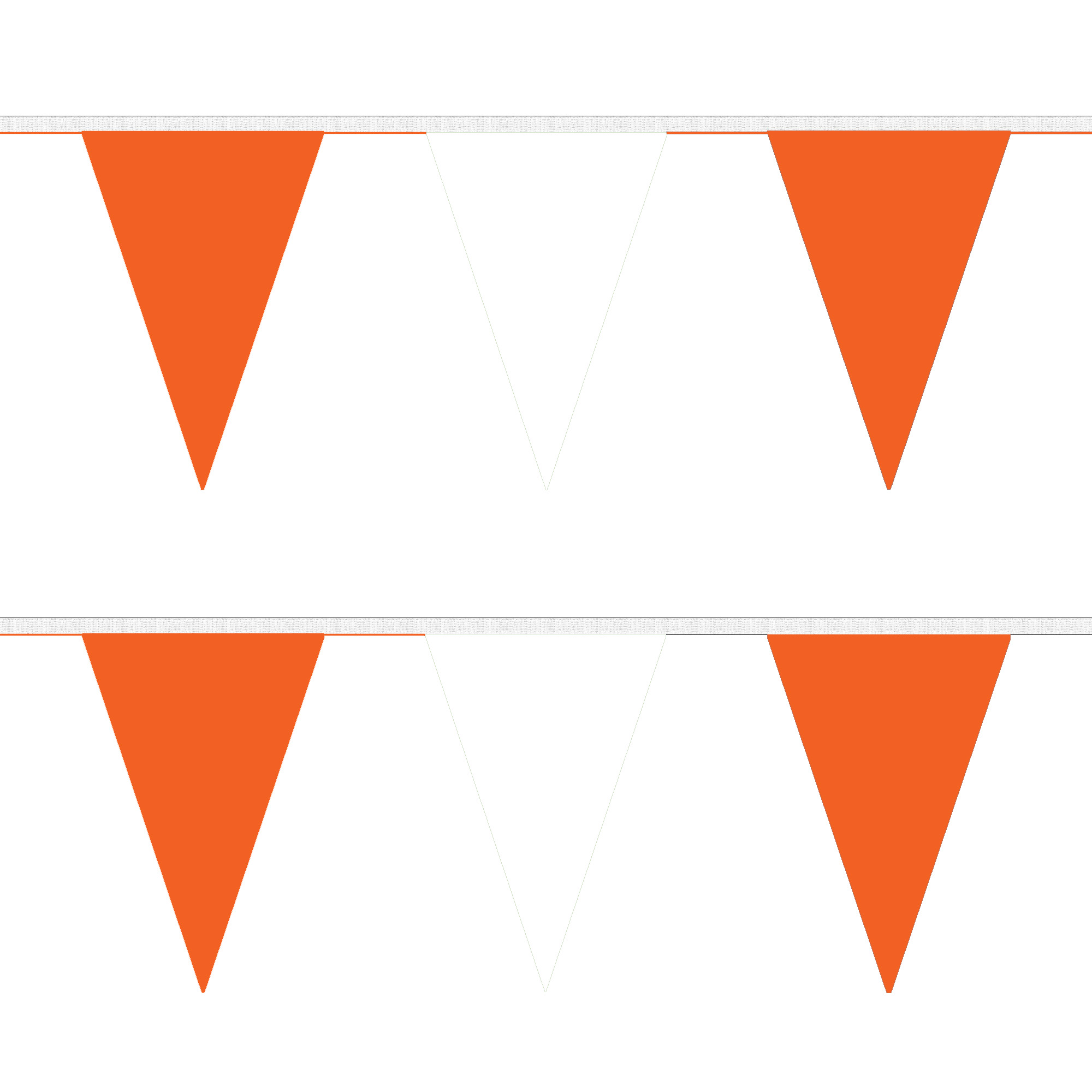 Orange and White Triangle Bunting