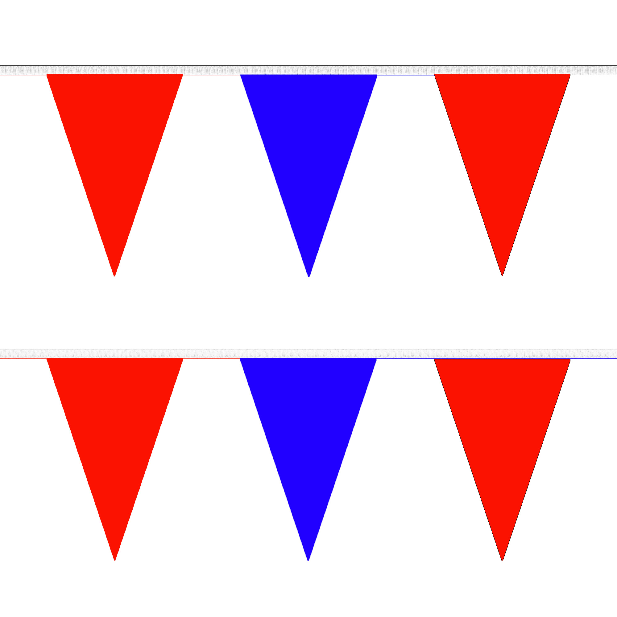 Red and Royal Blue Triangle Bunting