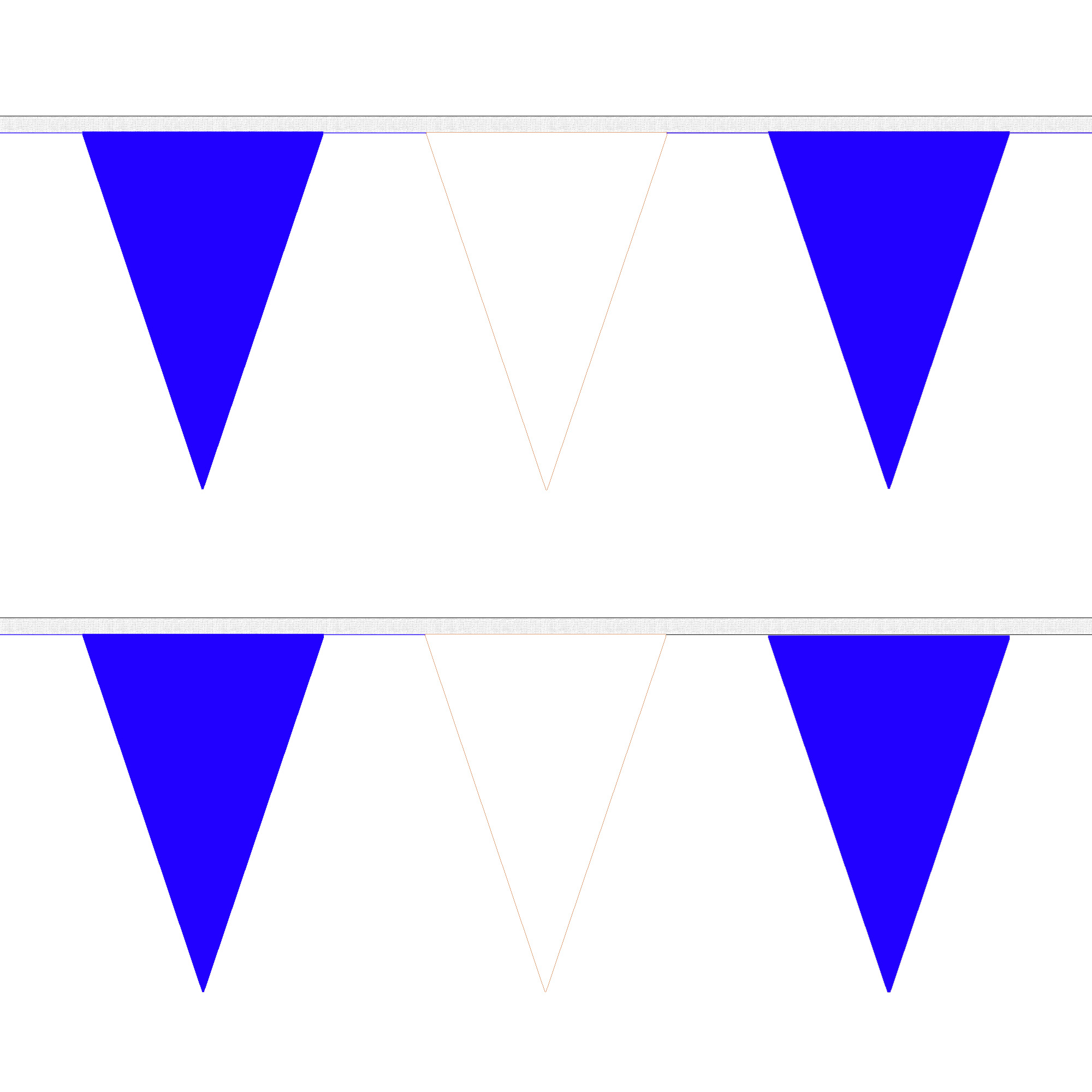 Royal Blue and White Triangle Bunting