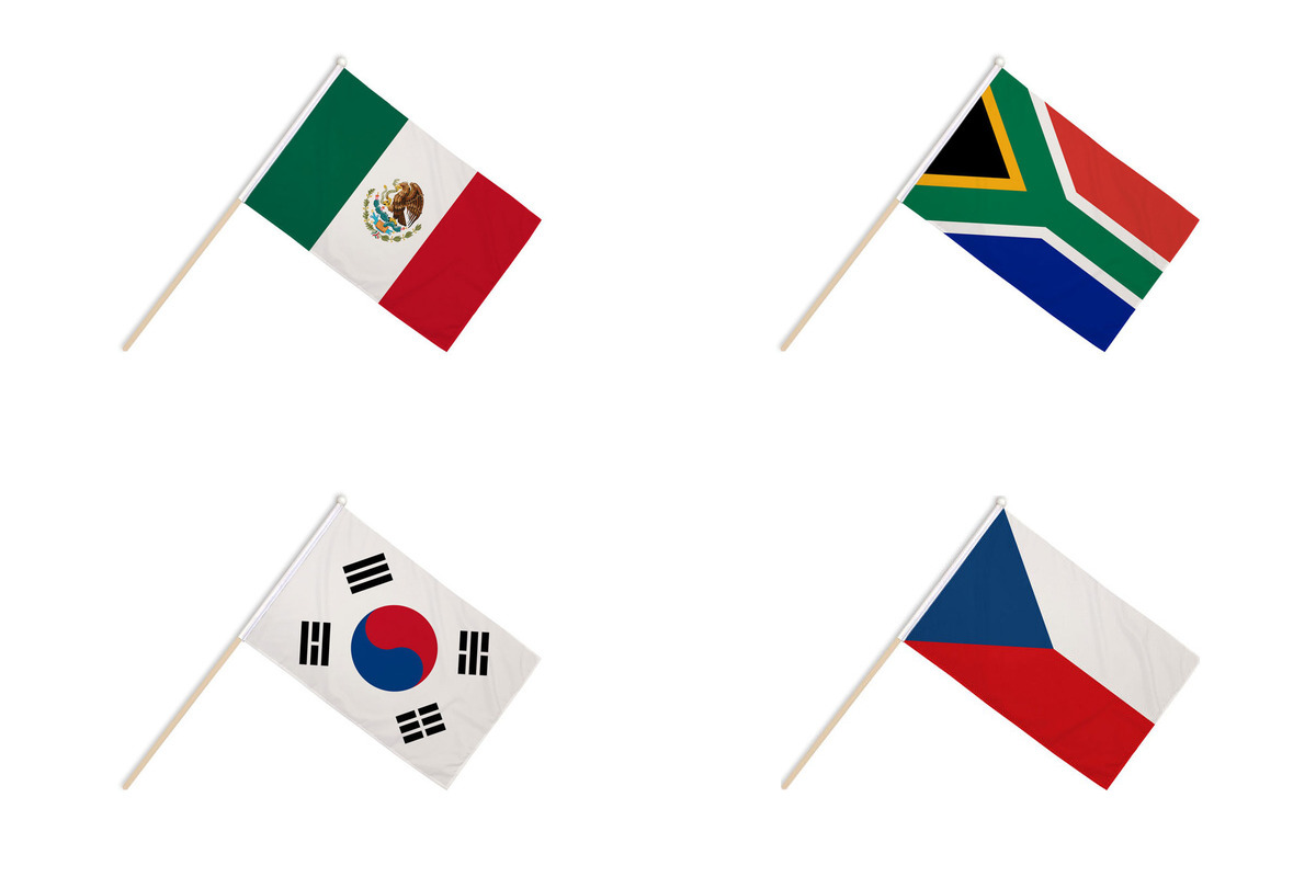 World Cup 2026 Group A Hand Flags