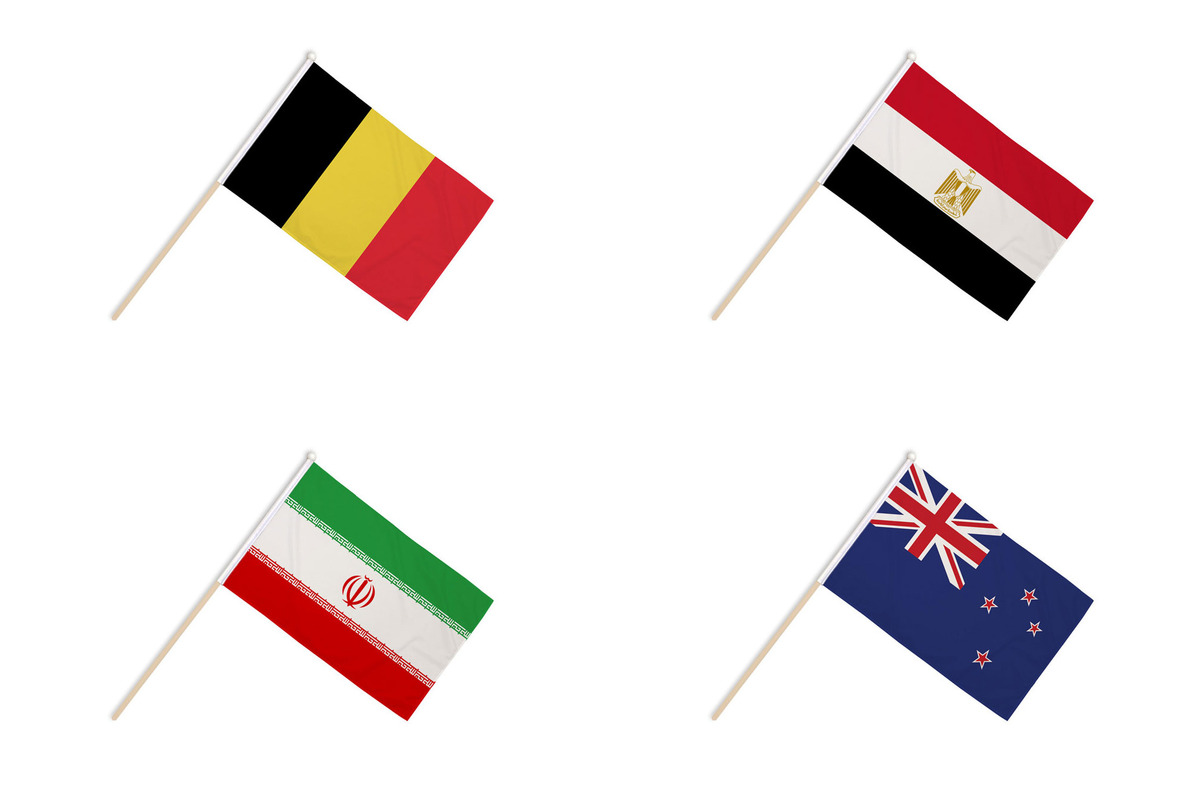 World Cup 2026 Group G Hand Flags