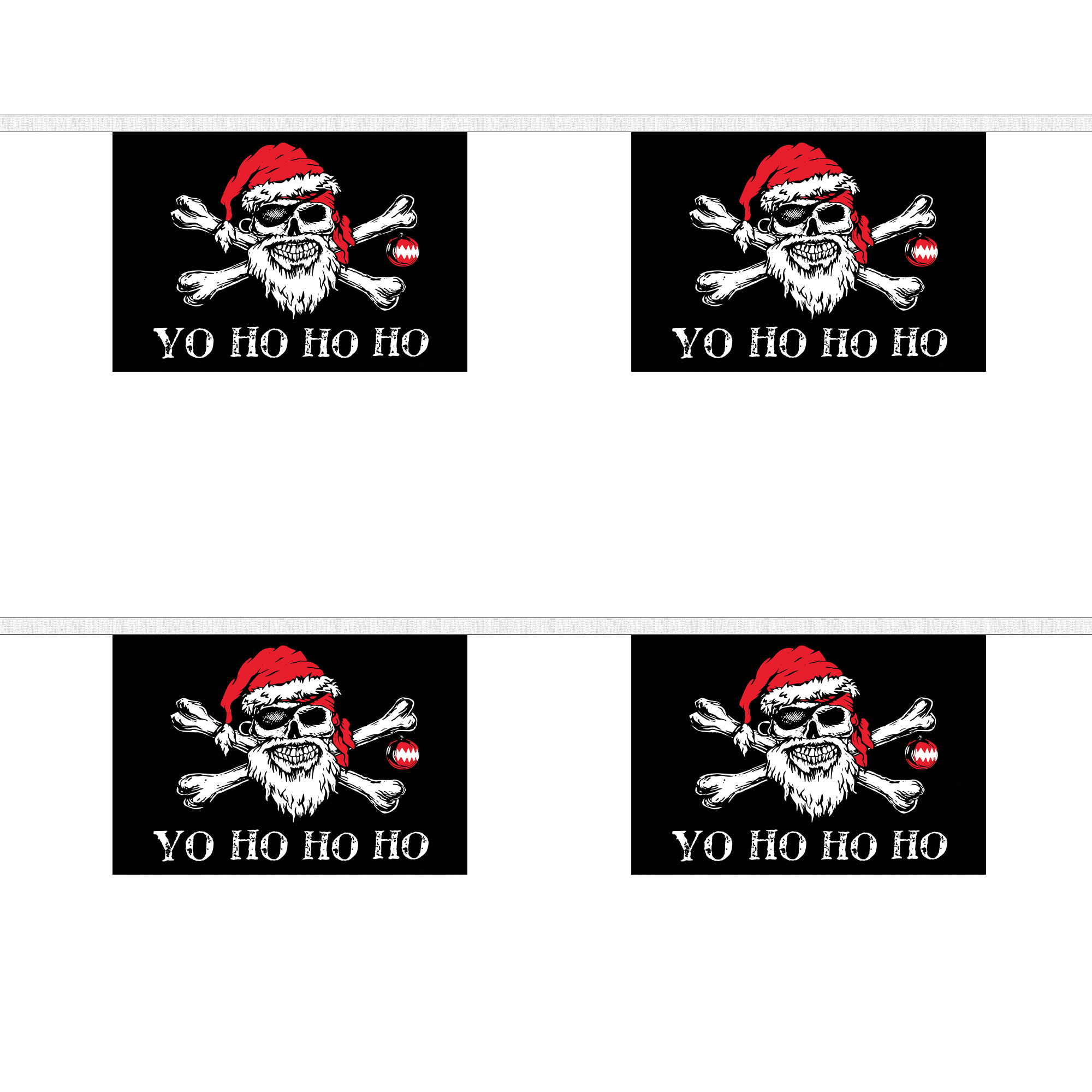 Yo Ho Ho Pirate Horizontal Rectangular Bunting