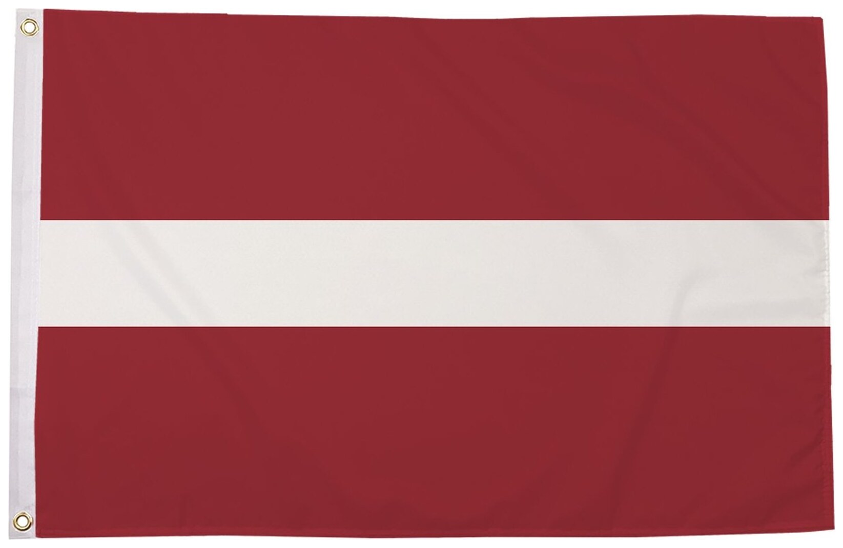 Latvian national flag, carmine red with a narrow white central stripe