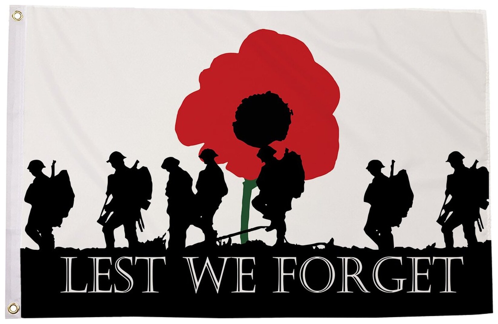 Lest We Forget Army flag, 5ft x 3ft